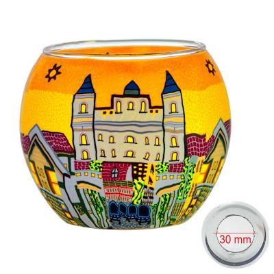 Leuchtglas 11cm Nr.370 Weingarten MIT 30mm Bohrung Tauschglas Ersatzglas - 0