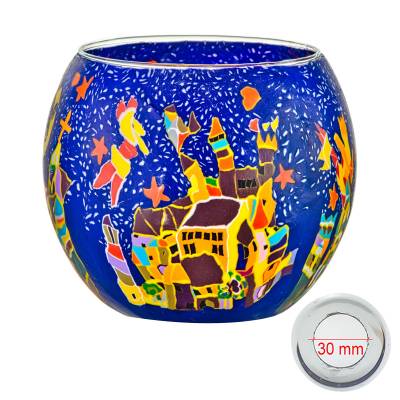 Leuchtglas 11cm Nr.35 Nürnberg MIT 30mm Bohrung Tauschglas Ersatzglas - 0