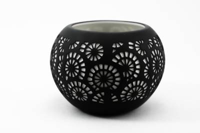 Porzellan Windlicht Elegance Kugel Nr. 40 Teelichthalter - 0