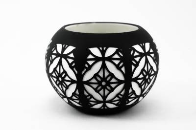 Porzellan Windlicht Elegance Kugel Nr. 44 Teelichthalter - 0