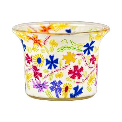 Votiv-Glas 359 bunter Blumenstrauss - 0