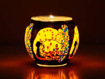 Leuchtglas 11cm Nr.34 Klimt Detail of Fulfilment - 1