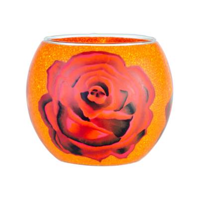 Leuchtglas 11cm Nr.297 rote Rosen - 0