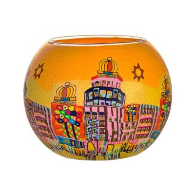 Leuchtglas 15cm Nr.325 Fantasiehaus - 0